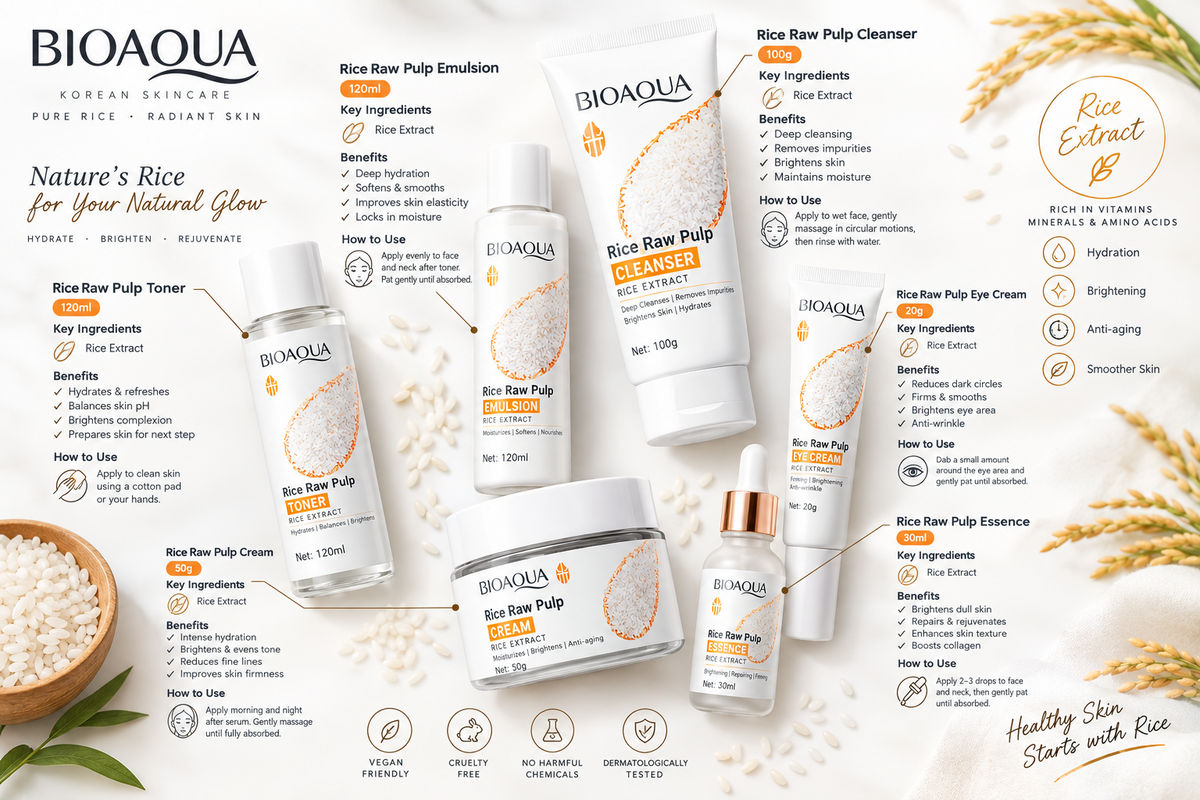 kit de arroz bioaqua x 6 productos