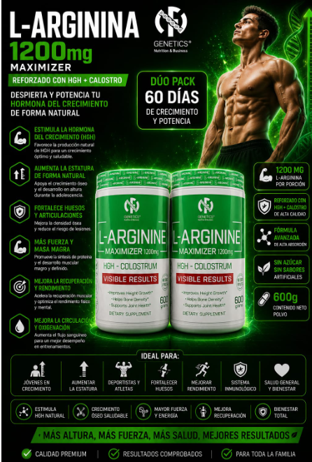L-ARGININA 1200MG DUO PACK 2 mes