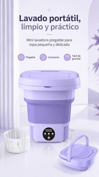mini Lavadora Plegable Portatil Secadora