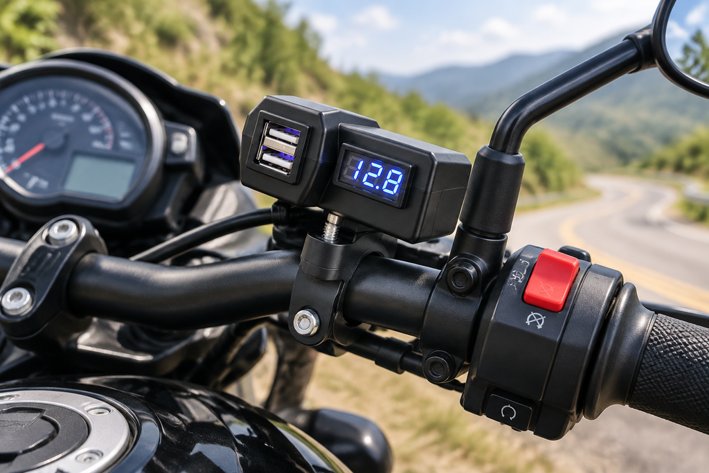 CARGADOR DOBLE USB PARA MOTO